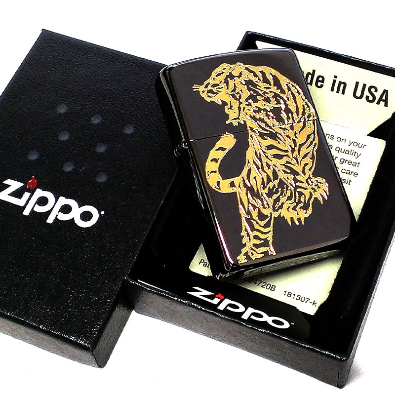 楽天市場】ZIPPO ライター 和柄 虎 ジッポ お守り ブラックニッケル
