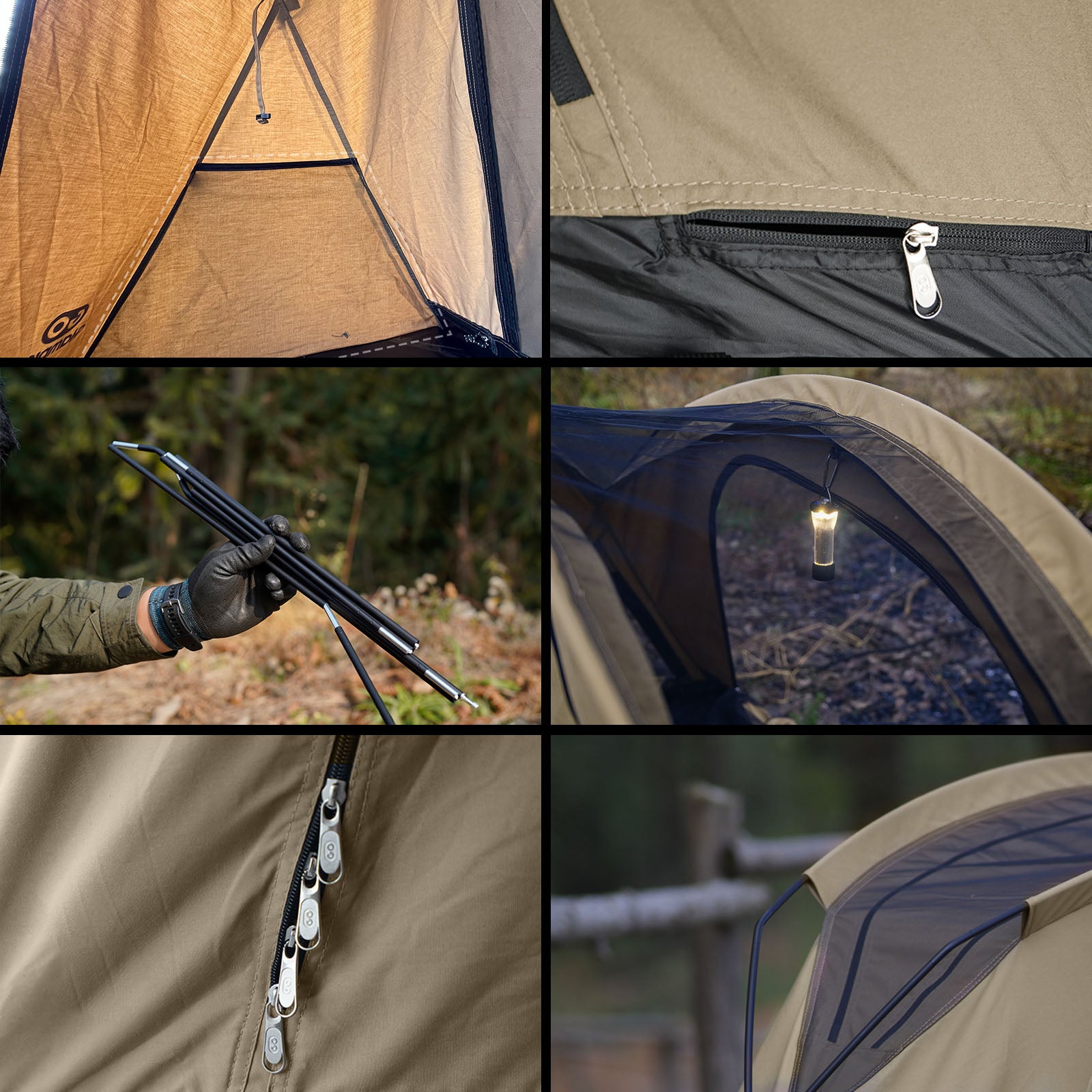 タイムセール中】GOGlamping SKY EYE CT 自立式 コットテント TC