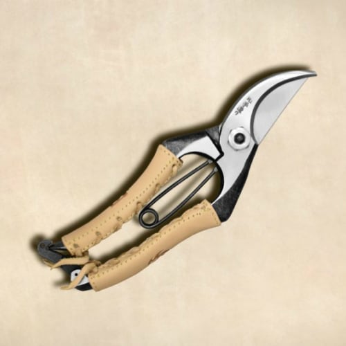 みきかじや村 剪定鋏 A型 本革巻 7インチ 180mm 金止 おの義 鍛造